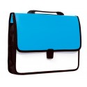 Портфель пластиковый A4 Economix на застежке, 1 отделение, фактура "Вышиванка", голубой