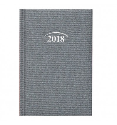 Ежедневник датированный карманный BRUNNEN 2018 Denim серый , 10*14 см, 368 страниц