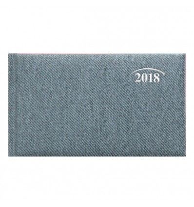 Еженедельник карманный датированный BRUNNEN 2018 Denim серый , 15.3*8.7 см, 144 страниц
