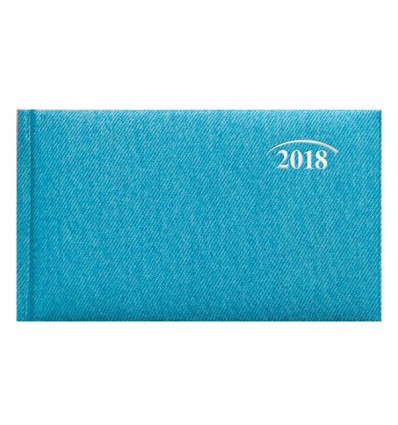 Еженедельник карманный датированный BRUNNEN 2018 Denim бирюзовый , 15.3*8.7 см, 144 страниц