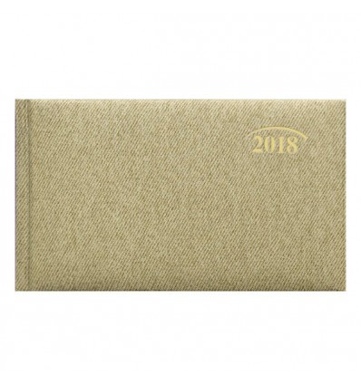 Еженедельник карманный датированный BRUNNEN 2018 Denim золотой , 15.3*8.7 см, 144 страниц