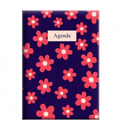 Ежедневник недатированный Агенда BRUNNEN Графо "Pink flowers" , 14.5*20.6 см, 320 страниц