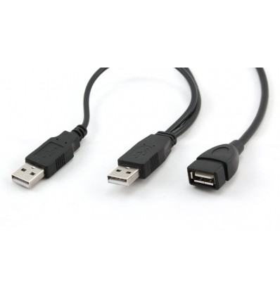 Подовжувач USB2.0, A-папа + харчування / А-мама, 0.9 м