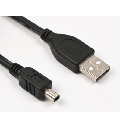 Кабель mini USB2.0, A-папа / mini USB 4-пін, 1,8 м, феррит