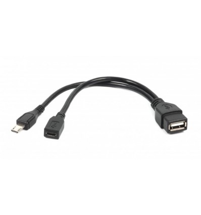 Кабель OTG USB2.0, A-мама/micro B-папа, 0,15 м