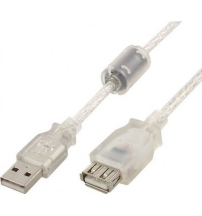 Удлинитель USB2.0, A-папа/А-мама, 1.8 м, феррит