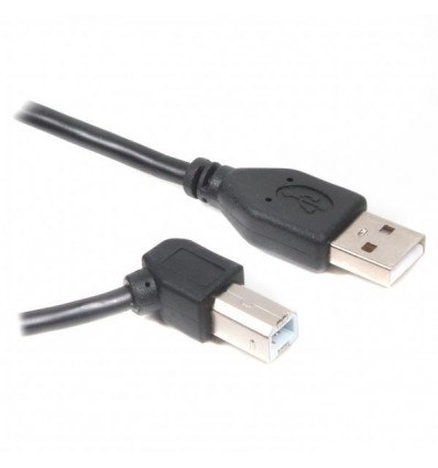 Кабель USB2.0 A-папа/B-папа, угловой, 3.0 м, премиум