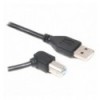 Кабель USB2.0 A-папа/B-папа, угловой, 3.0 м, премиум