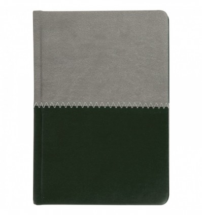 Дневник датированный 2018 QUATTRO, A6, 336стр. т.зелений + серый