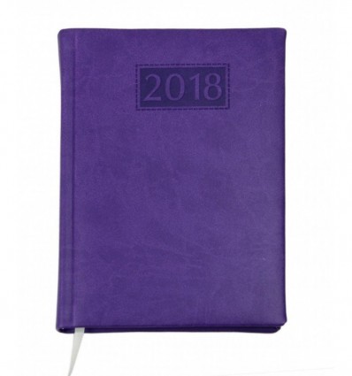 Дневник датированный 2018 GENTLE (Torino), A5, 336стр. фиолетовый