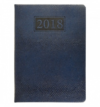 Щоденник датований 2018 AMAZONIA (срібнення зрізу), A5, 336стр. синій