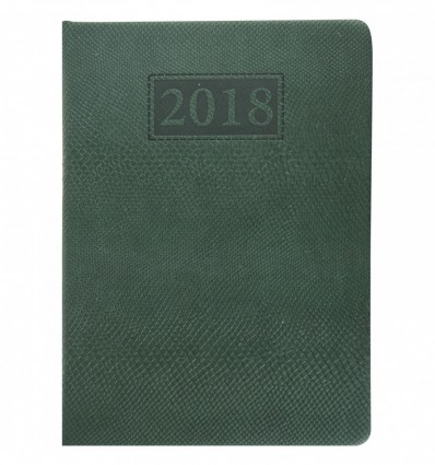 Щоденник датований 2018 AMAZONIA(срібнення зрізу), A5, 336стр. зелений