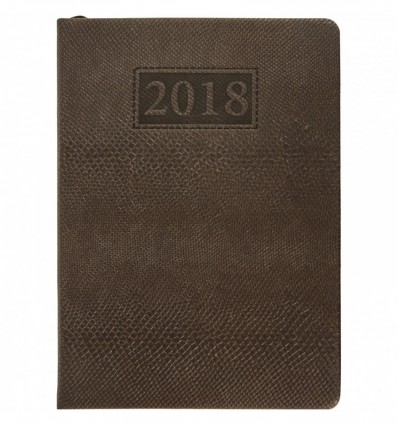 Дневник датированный 2018 AMAZONIA (золочение среза), A5, 336стр. коричневый