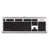 Клавіатура PS / 2 Ultra-Slim, A-shape Silv-Black