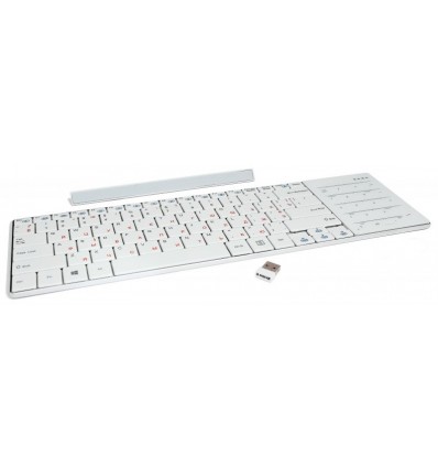 Клавіатура бездротова, Phoenix серія, тонка, touchpad, RF інтерфейс, білий колір, українська розкладка