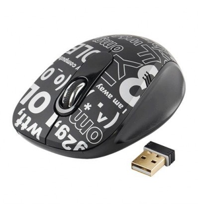 Мышь беспроводная USB 2000dpi, 15м, черная