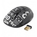 Мышь беспроводная USB 2000dpi, 15м, черная