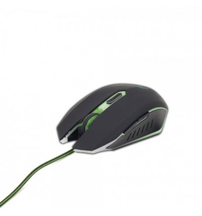 Оптична ігрова миша, USB інтерфейс, зелений колір