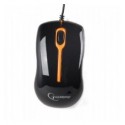 Оптична миша, USB інтерфейс, чорний колір з помаранчевою вставкою