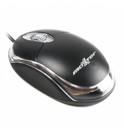 Міні-миша оптична, USB, чорна з прозорою вставкою