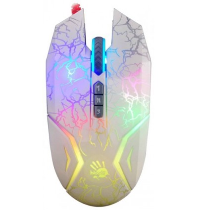 Миша ігрова Bloody N50 Light Strike Neon (White), Optical 4000CPI