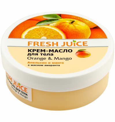 Крем-масло для тіла Fresh Juice Апельсин і манго з маслом амаранта 225мл