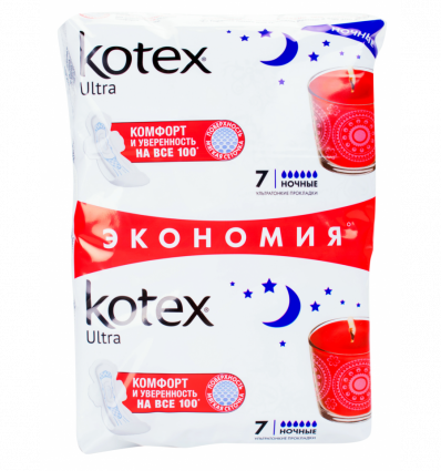 Прокладки гігієнічні Kotex Ultra Нічні ультратонкі 14шт