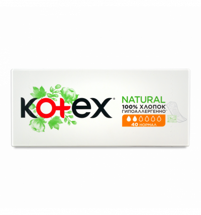 Прокладки ежедневные Kotex Natural нормал 40шт