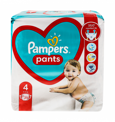 Подгузники-трусики Pampers Pants 4 размер для детей 9-15кг 24шт/уп