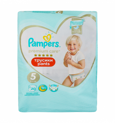 Подгузники Pampers Premium care 5 размер для детей 12-17кг 20шт/уп
