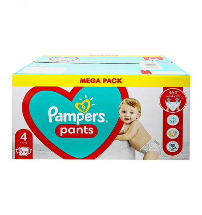 Підгузки-трусики Pampers Pants Maxi 4 розмір 8-14кг 104шт