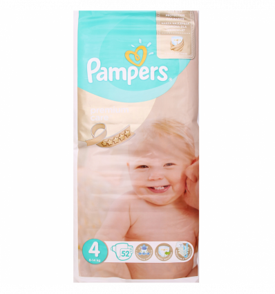 Подгузники Pampers Premium Care Maxi 4 размер для детей 9-14кг 52шт