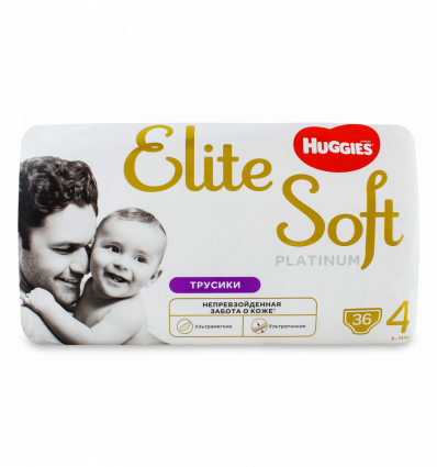 Підгузки-трусики Huggies El Soft Plat 4 розмір для дітей 9-14кг 36шт