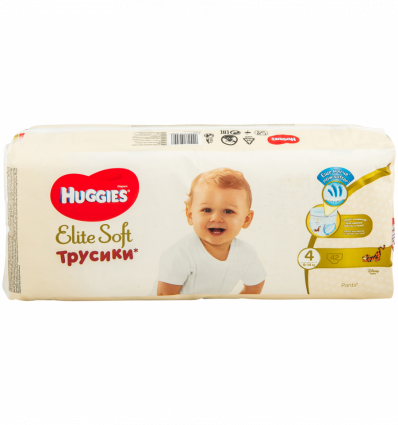 Підгузки-трусики Huggies Elite Soft 4 розмір 9-14кг 42шт