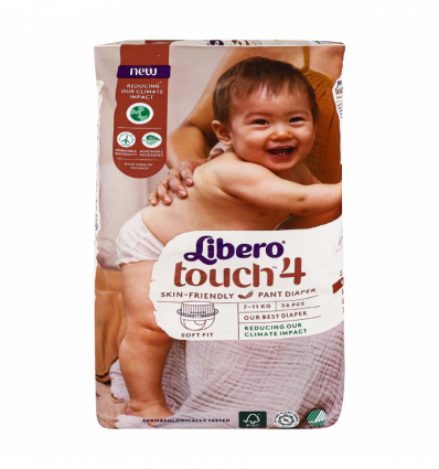 Підгузки Libero Touch 4 розмір для дітей 7-11кг 36шт