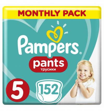 Підгузки-трусики Pampers Pants 5 розмір для дітей 12-17кг 152шт