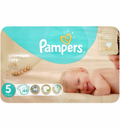 Подгузники Pampers Premium Care Junior 5 размер для детей 11-16кг 44шт