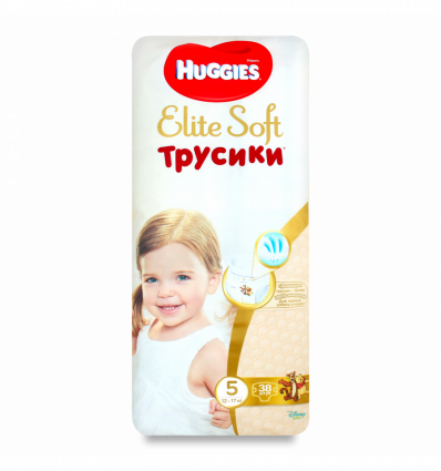 Підгузки-трусики Huggies Elite Soft 5 розмір 12-17кг 38шт