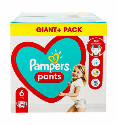 Підгузки-трусики Pampers Pants розмір 6 розмір Extra Large 15+кг 60шт