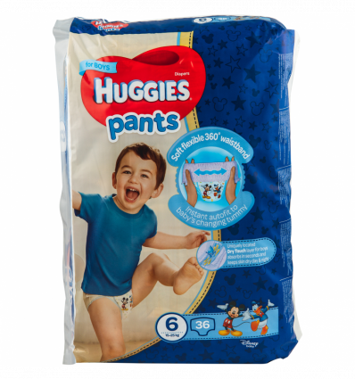 Подгузники-трусики Huggies Pants для мальчиков 6 размер 15-25кг 36шт