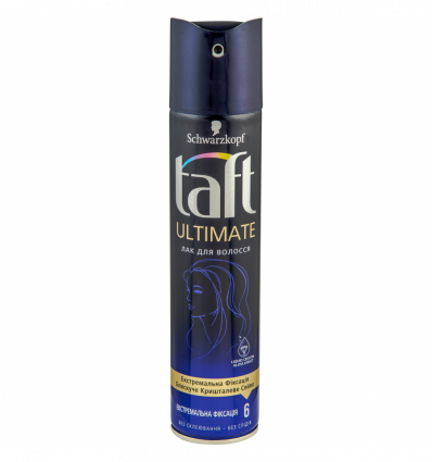 Лак для волос Taft Ultimate 6 экстремальная фиксация 250мл