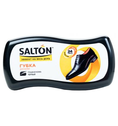 Губка для взуття Salton чорний для взуття із гладкої шкіри 1шт