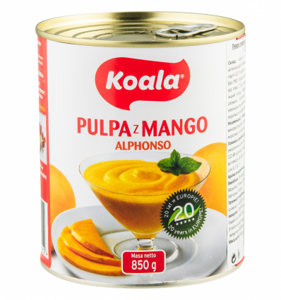 Пюре Koala Alphonso з манго пастеризоване солодке 850г