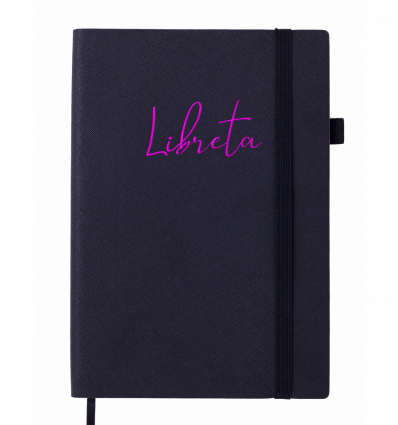 Блокнот деловой LIBRETA BM.295317-01, А5 96л точка черный искусственная кожа