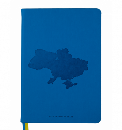 Блокнот діліовий UKRAINE, А5, 96 арк., лінія, синій, шт.шкіра