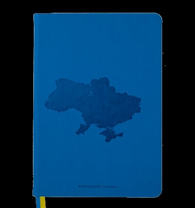 Блокнот деловой UKRAINE BM.295120-02, А5, 96л., клетка, иск. кожа, синий