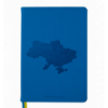 Блокнот деловой UKRAINE А5, 96л., клетка, иск. кожа, синий
