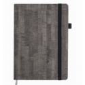 Блокнот діловий WOOD, А5, 96 арк., клітинка, сірий, шт.шкіра ( BM.295114-09 )