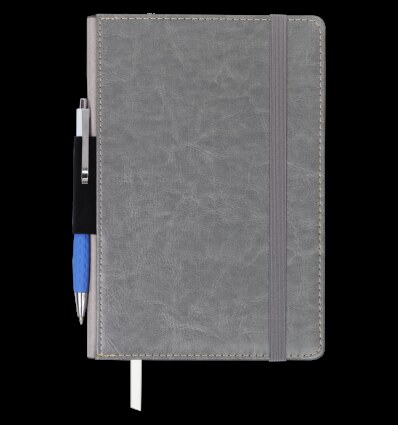 Блокнот деловой CODE BM.295106-09, L2U, А5, 96 л., клетка, серый, иск.кожа