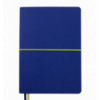 Блокнот деловой UNIQUE, А5, 96 л., клетка, синий c желтым, иск.кожа ( BM.295107-02 )